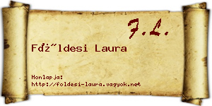 Földesi Laura névjegykártya